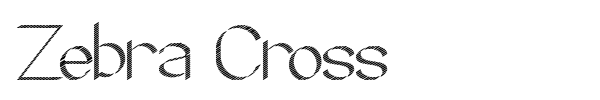 Zebra Cross font preview